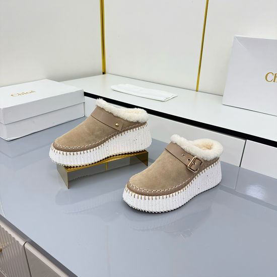 Loewe Suede Upper Casual Shoes Soft Breathable Thick Sole Footwear