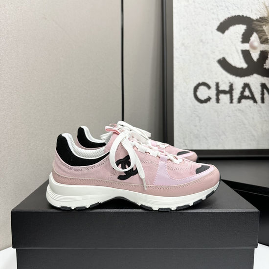 Chanel Embroidered Leather Casual Comfortable Versatile Sports Sneakers