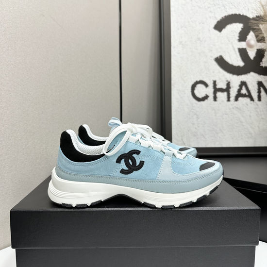 Chanel Embroidered Leather Casual Comfortable Versatile Sports Sneakers