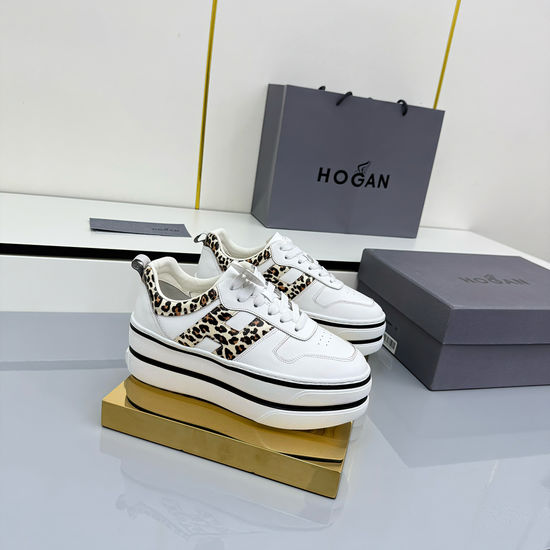 Hogan Elevated Soft Leather Casual Sneakers Comfortable Daily Footwear