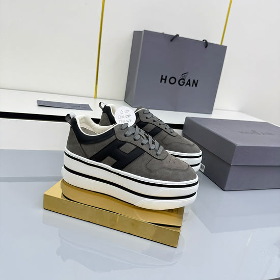 Hogan Elevated Soft Leather Casual Sneakers Comfortable Daily Footwear