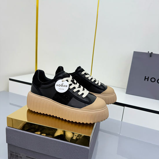 Hogan Color Block Casual Sneakers Comfortable Thick Sole