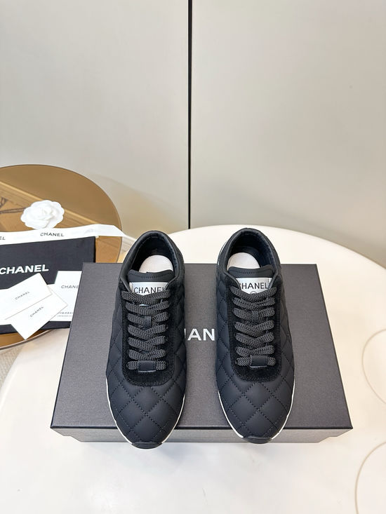Chanel Quilted Casual Comfort Sneakers with Classic Side Detail