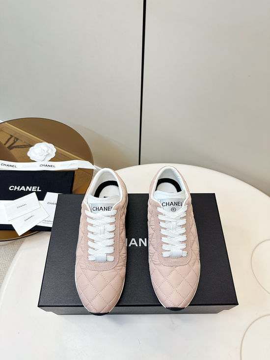 Chanel Quilted Casual Comfort Sneakers with Classic Side Detail