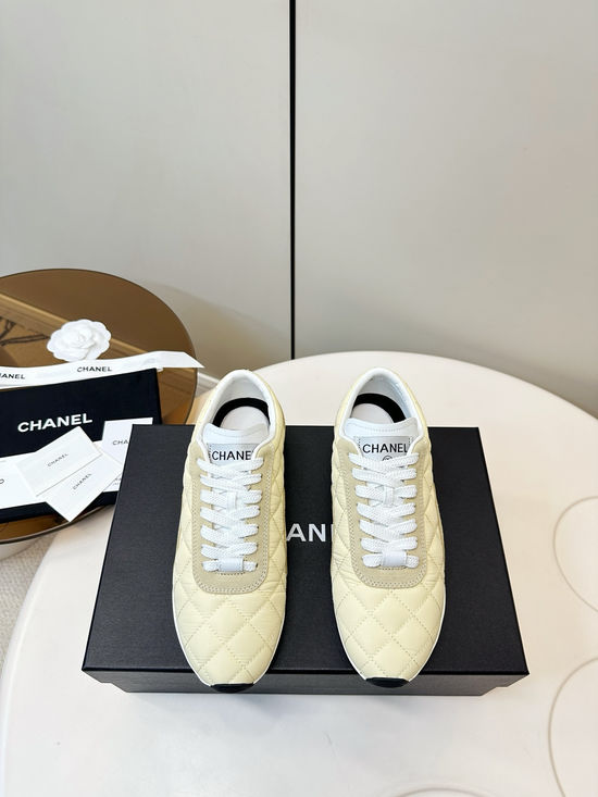 Chanel Quilted Casual Comfort Sneakers with Classic Side Detail