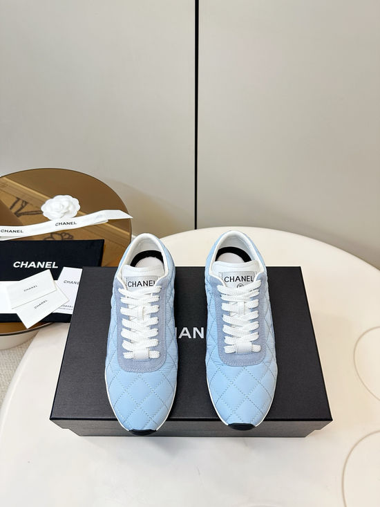 Chanel Quilted Casual Comfort Sneakers with Classic Side Detail