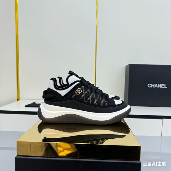 Chanel Premium Platform Casual Sports Sneakers Comfortable Versatile Shoes
