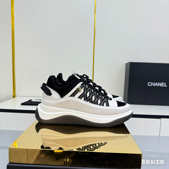 Chanel Premium Platform Casual Sports Sneakers Comfortable Versatile Shoes