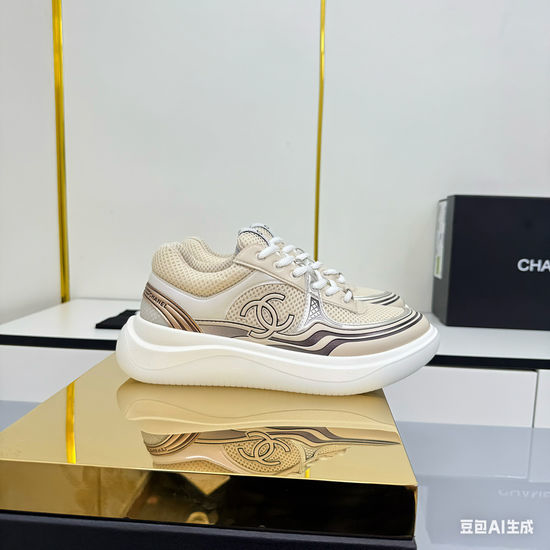 Chanel Premium Platform Casual Sports Sneakers Comfortable Versatile Shoes