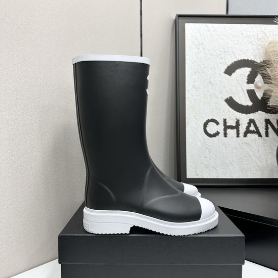 Chanel Waterproof Non-slip Rubber Rain Boots Classic Style