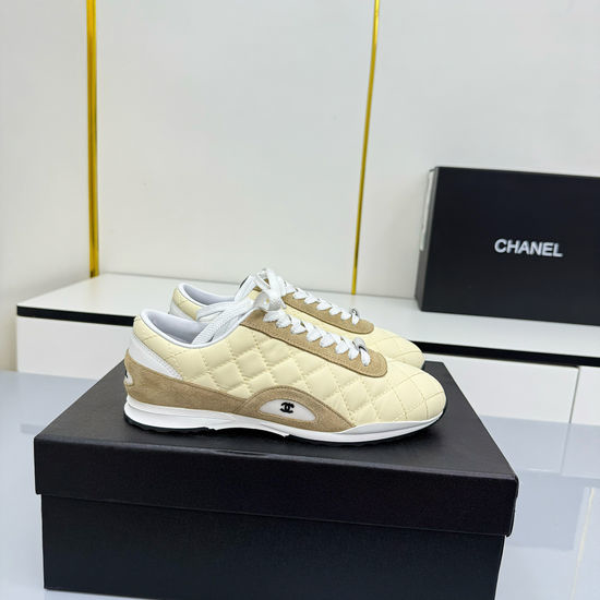 Chanel Quilted Suede Comfortable Casual Walking Shoes