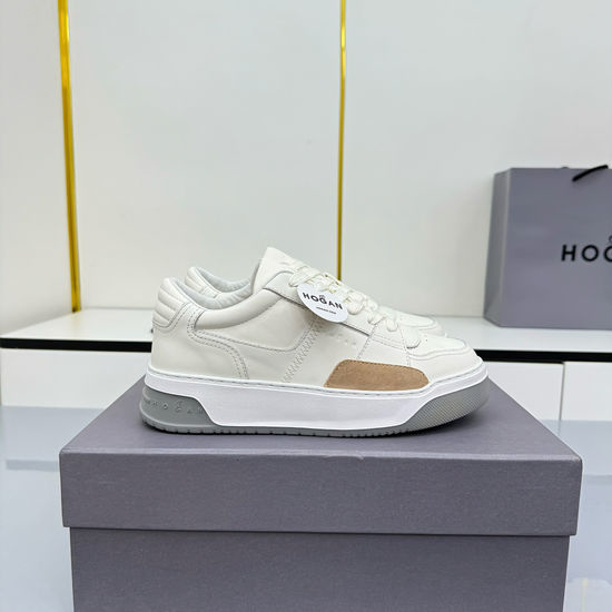 Hogan Cushioned Leather Casual Anti-slip Comfortable Daily Sneakers