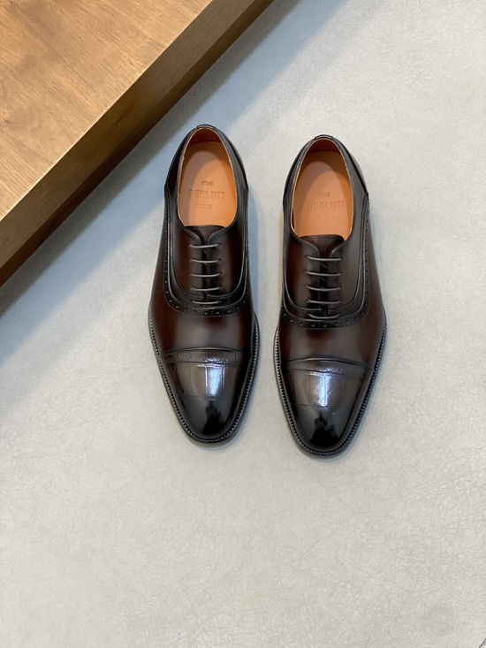 Berluti Premium Leather Formal Dress Shoes with Hand-finished Patina