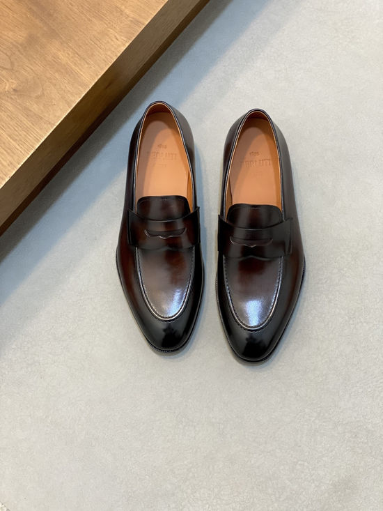 Berluti Premium Leather Formal Dress Shoes with Hand-finished Patina