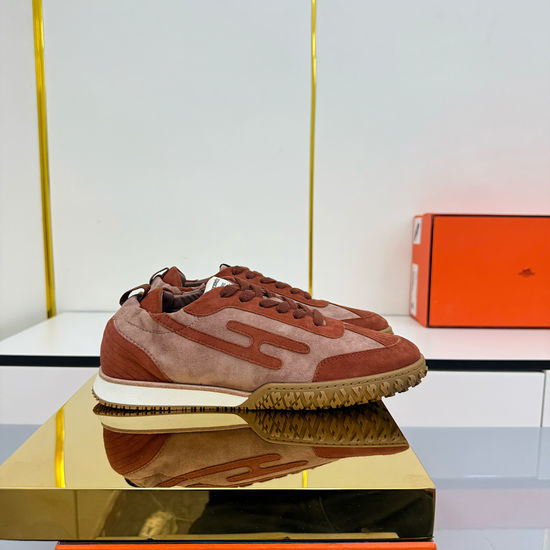 Hermes Suede Fabric Casual Sneakers Non-slip Durable Daily Shoes