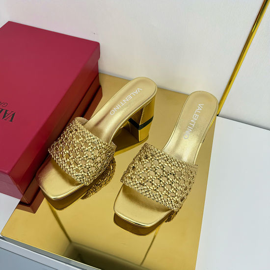 Valentino Hand Woven Leather Sole Dress Shoes