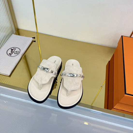 Hermes Comfortable Thong Sandals Non-Slip Durable Sole