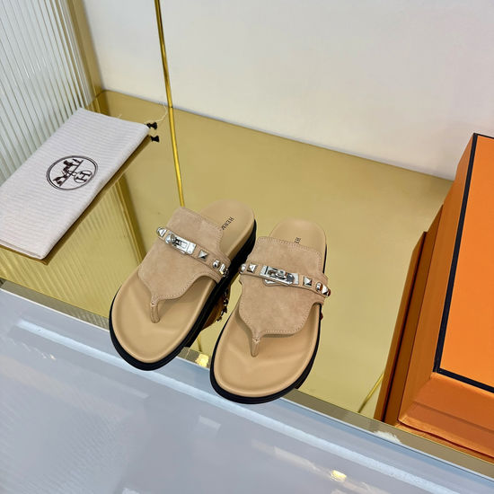 Hermes Comfortable Thong Sandals Non-Slip Durable Sole