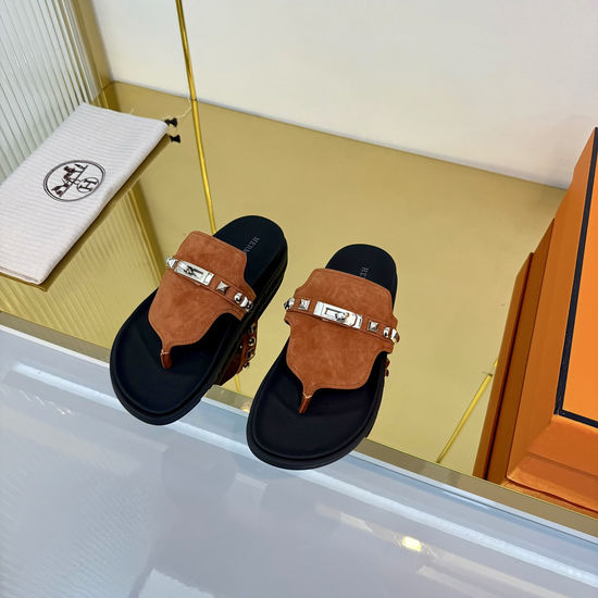 Hermes Comfortable Thong Sandals Non-Slip Durable Sole