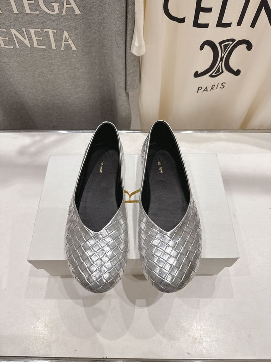 The Row Woven Textured Slip On Mary Jane Comfortable Flat Shoes