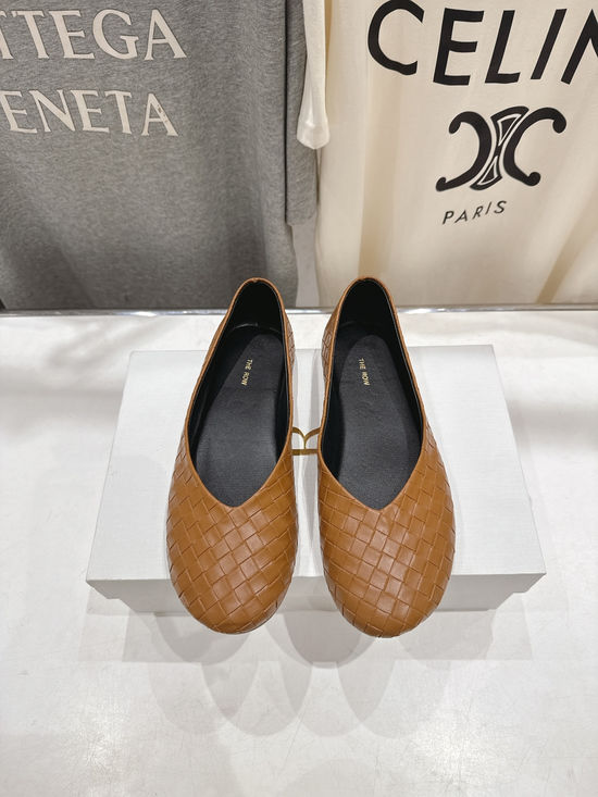 The Row Woven Textured Slip On Mary Jane Comfortable Flat Shoes