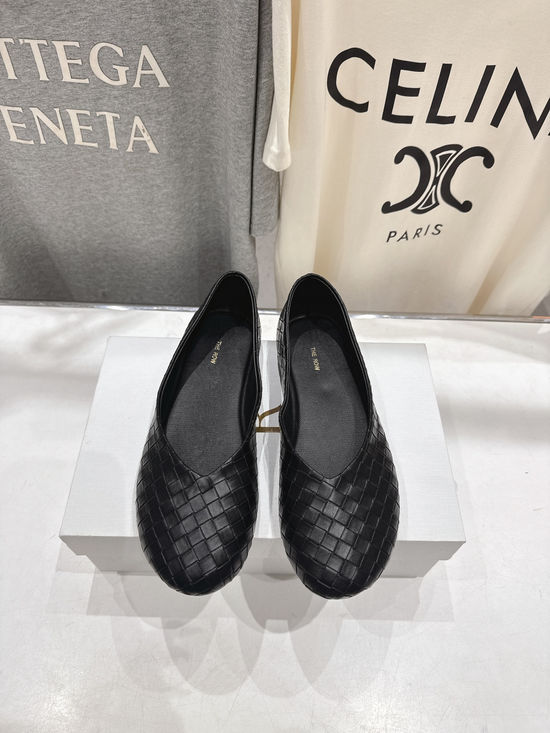 The Row Woven Textured Slip On Mary Jane Comfortable Flat Shoes