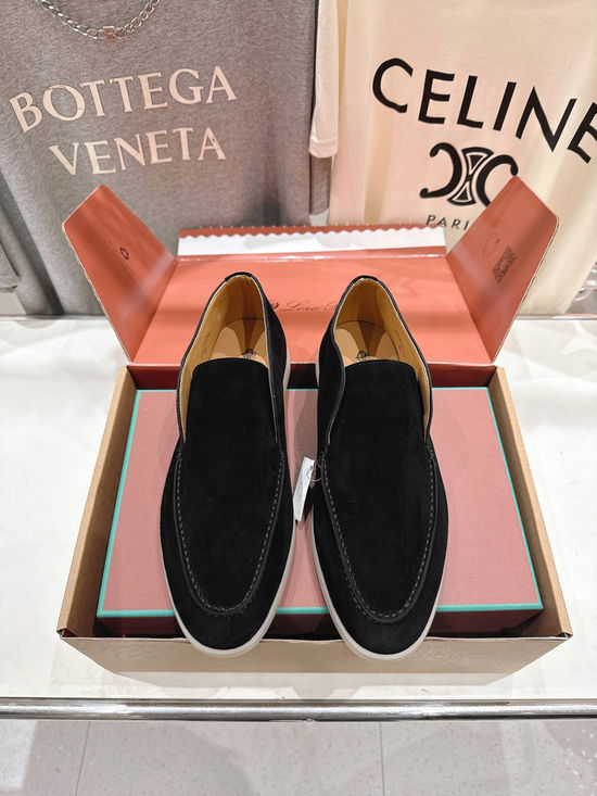 Loro Piana Suede High Top Comfortable Slip On Casual Loafer Shoes