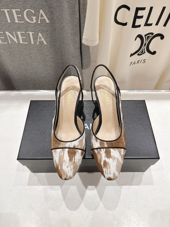 Chanel Round Toe Mary Jane Heeled Sandals Fashionable