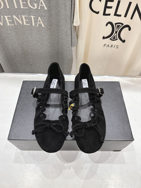 Alaia Genuine Leather Mary Jane Ballet Flats for Daily Wear