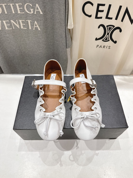 Alaia Genuine Leather Mary Jane Ballet Flats for Daily Wear