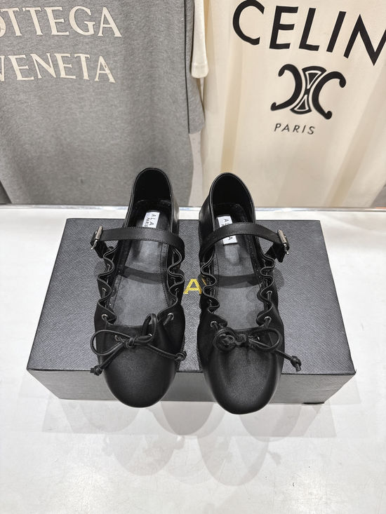 Alaia Genuine Leather Mary Jane Ballet Flats for Daily Wear