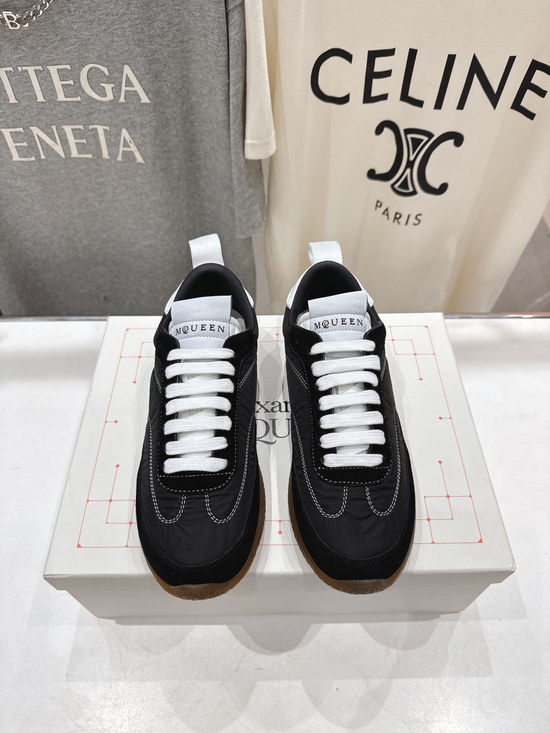 McQueen Suede Low Top Lightweight Casual Walking Comfortable Sneakers