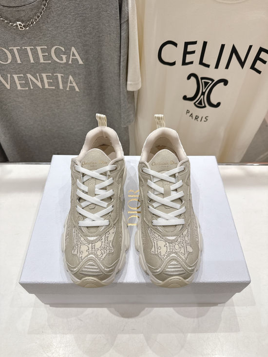 Christian Dior Chunky Sole Sneakers with High-End Fabric Blend