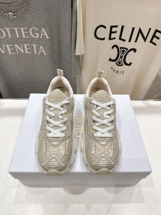 Christian Dior Chunky Sole Sneakers with High-End Fabric Blend