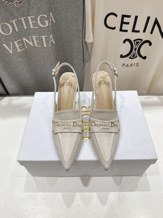 Christian Dior Pointed Toe Ankle Strap Heeled Sandals Elegant