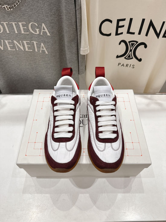 McQueen Suede Low Top Lightweight Casual Walking Comfortable Sneakers
