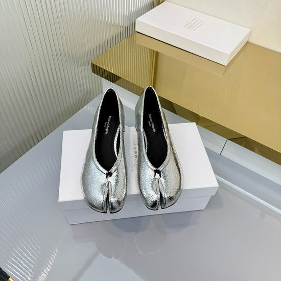 Maison Margiela Split Toe Bow High Heel Mary Jane Comfortable Sheepskin Shoes