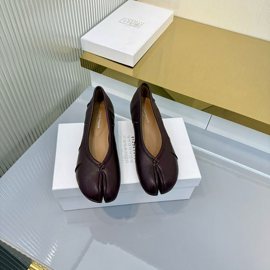 Maison Margiela Split Toe Bow High Heel Mary Jane Comfortable Sheepskin Shoes
