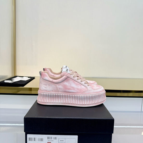 Chanel Calfskin Thick Sole Casual Comfortable Fashion Sneakers