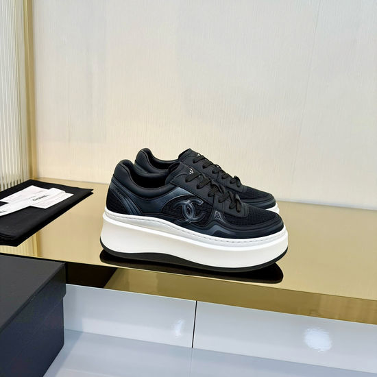 Chanel Classic Color Block Casual Sneakers with Breathable Lining