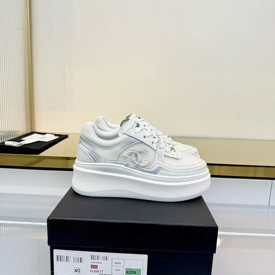 Chanel Classic Color Block Casual Sneakers with Breathable Lining
