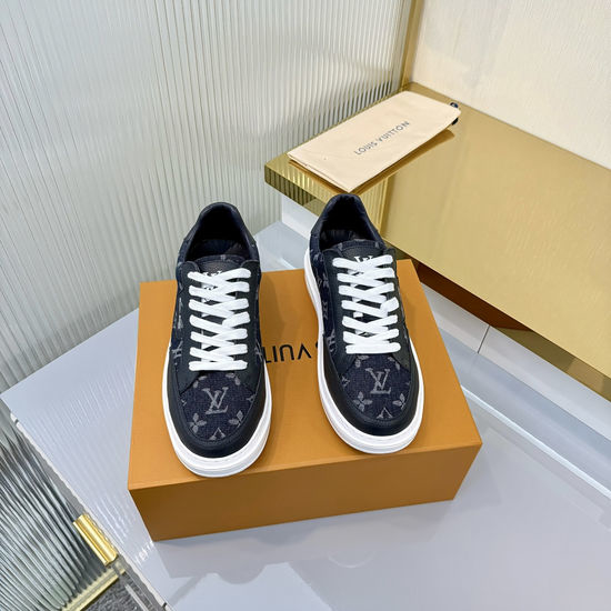 Louis Vuitton LV Premium Thick Sole Casual Sports Sneakers with Leather Upper