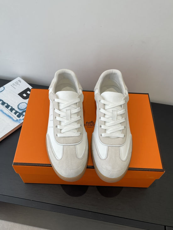Hermes Retro Trainer Shoes with H Logo for Timeless Appeal
