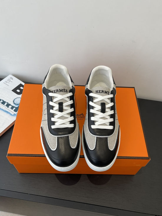Hermes Retro Trainer Shoes with H Logo for Timeless Appeal