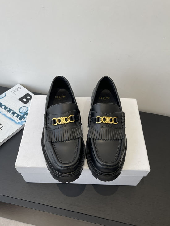 Celine Classic Loafers with Tassel Details for Versatile Style