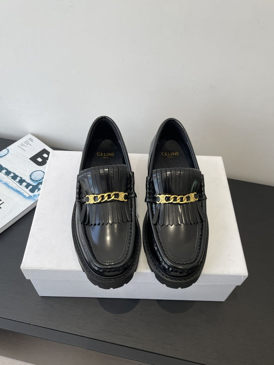 Celine Classic Loafers with Tassel Details for Versatile Style