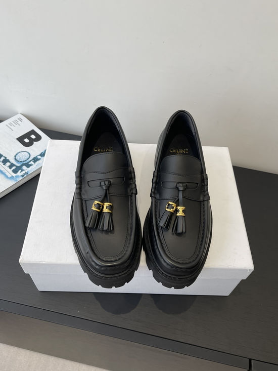 Celine Classic Loafers with Tassel Details for Versatile Style