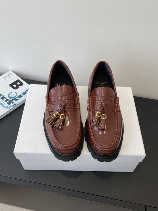 Celine Classic Loafers with Tassel Details for Versatile Style