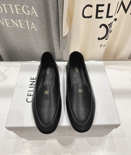 Celine Sheepskin Leather Mary Jane Loafers Comfortable Casual Flats