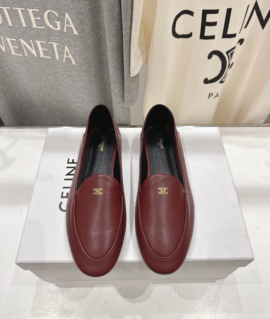 Celine Sheepskin Leather Mary Jane Loafers Comfortable Casual Flats